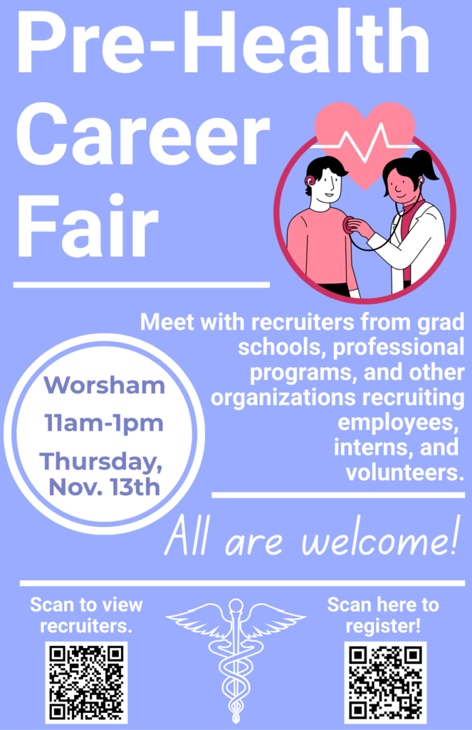 pre health career fair 11x17 flyer